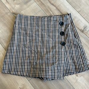 4/$25 Nasty Gal Plaid Checkered Skort Sz 10